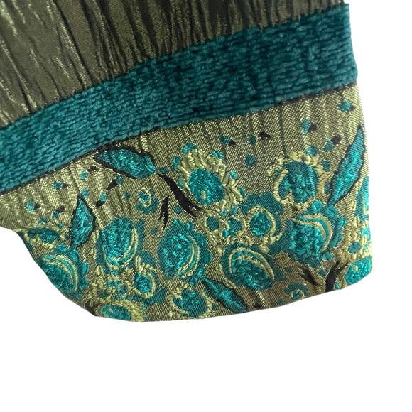 Bechamel Vintage Multiprint Multitextural Green Blazer LG Fairy Whimsical Unique - Picture 4 of 9